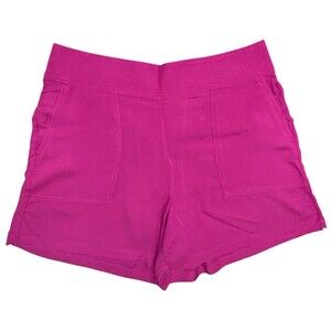 Wildfox Womens Large Pink Shorts Rayon Pull-on Short 5" Inseam Casual Summer New